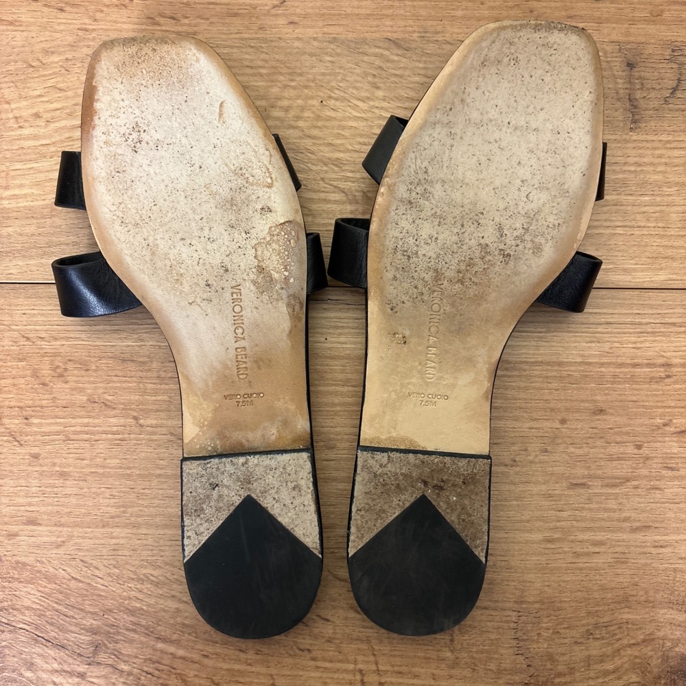 VERONICA BEARD Womens Via Slide Sandal Size 7.5 Black‎ Leather Studded Designer - Picture 12 of 12